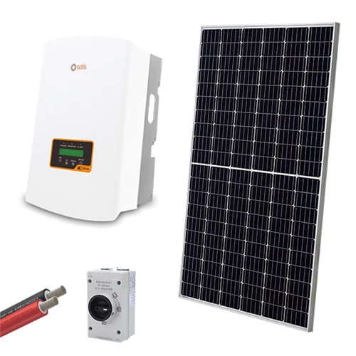 Napelem szett, inverterrel, leválasztó kapcsolóval, vezetékkel 3fázis / 10kW (410W/panel)  98SOL10000M/2