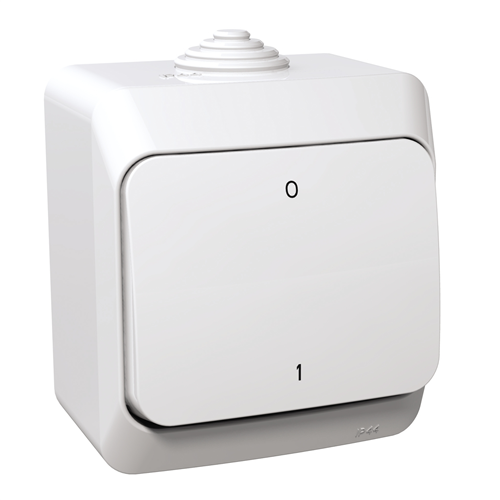 Cedar Plus 102 kétpólusú kapcsoló IP44 fehér WDE000520
