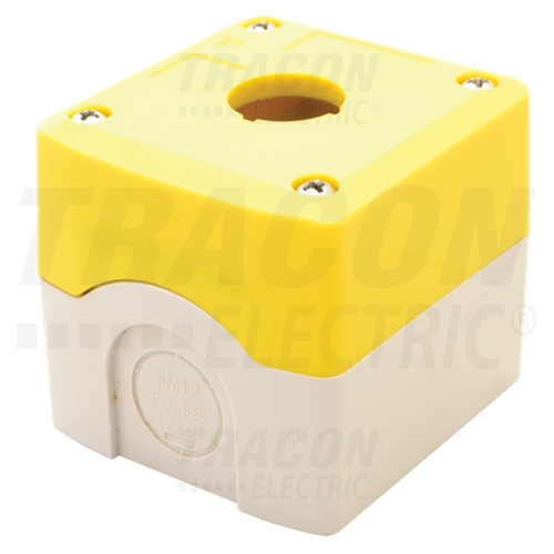Nyomógombház tokozat sárga IP66 NYGD-1YE Tracon ( 1 / csomag )