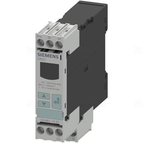 Feszültségfigyelő relé, LCD, 10-600VAC/DC, 0,1-20V hiszt., 0,1-300V AC/DC 3UG4632-1AW30