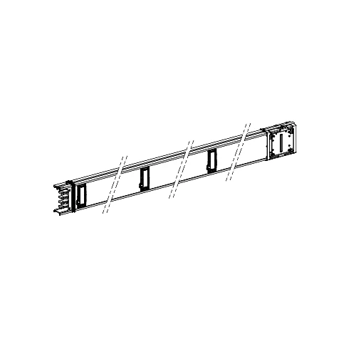Tokozott síncsatorna, egyenes elem 100A, 5P, 6db leághellyel IP55 3m / db  KSA100ED4306