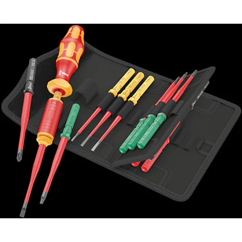 Csavarhúzó készlet cserélhető 15-darabos 1000V Kraftform Kompakt VDE WERA 05006611001