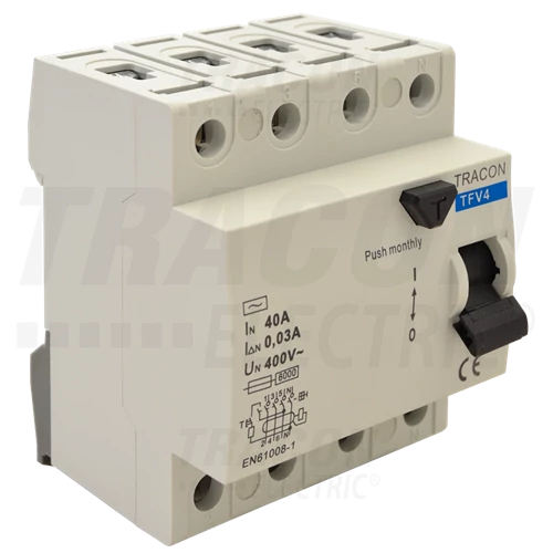 FI 4P 40A   30mA TFV4-40030 Tracon ( 1 / csomag )