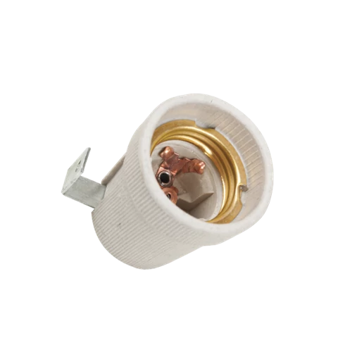 Porcelán foglalat E27 lemezes, talpas Elmark 99295
