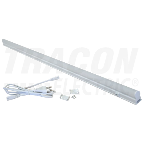 Bútorvilágító 5W T5 led, 400lm, 3000K, 30cm hosszú, kapcsolóval, fehér LBV5WW
