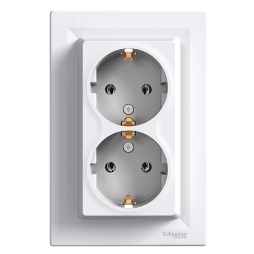 Asfora 162/2 dupla dugalj csavaros kerettel fehér EPH9900121