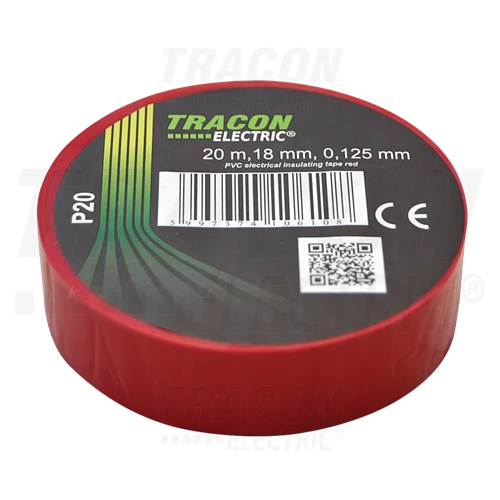 Szig.szalag Piros 20m x 19mm Tracon P20 ( 10 / csomag )