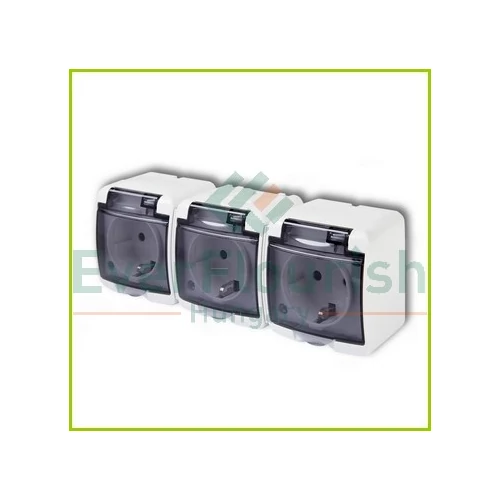 Aquastar 3-as dugalj, FK, átlátszó fedéllel, IP44 22131