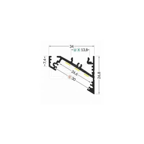 Aluprofil sarok ledszalaghoz  98030020 