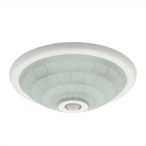 Mennyezeti lámpa 2xE27 foglalattal ,IP20 fehér kerek, infrás mozgásérzékelővel, 360°, átm.:250mmx125mm FOGLER DL-240O 18120