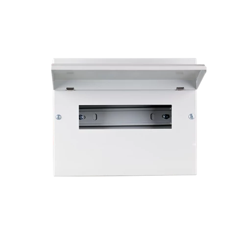 Kiselosztó  süllyesztett fém szekrény teli ajtó 1x  8M IP40 1sor PE/N sín fehér 303x257x110mm 61088