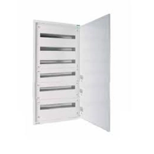 Kiselosztó falon kívüli 144 mod PE/N-sínnel acél 6 x 24 modul szürke IP30 ajtó zárt BF-O-6/144-G-C 283047