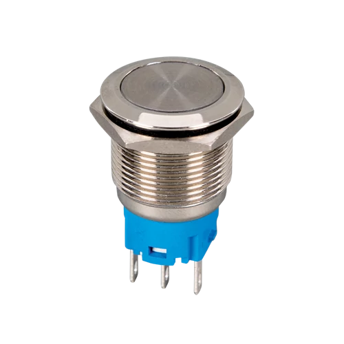 Beépíthető fém nyomógomb 1z + 1NY 5A, IP65  250VAC  401549