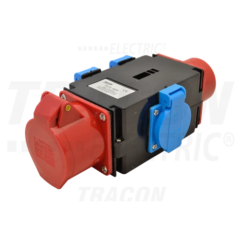 Ipari csatlakozó adapter (átalakító) 1X5P16A dugalj + 3x2P+F dugalj TICS-1605
