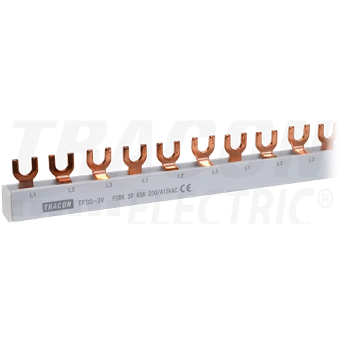Fésűs sín 3P villás 10mm2 63A, 56mod TFSS-3V