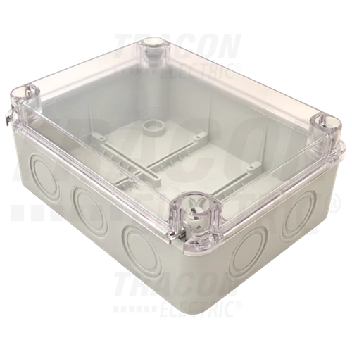 Kötődoboz 250x200x90 átlátszó fedéllel IP67 MED25209T