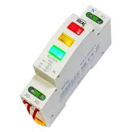 Moduláris jelzőlámpa sárga/zöld/piros 230VAC 1mod. 32893 KLI-RGY