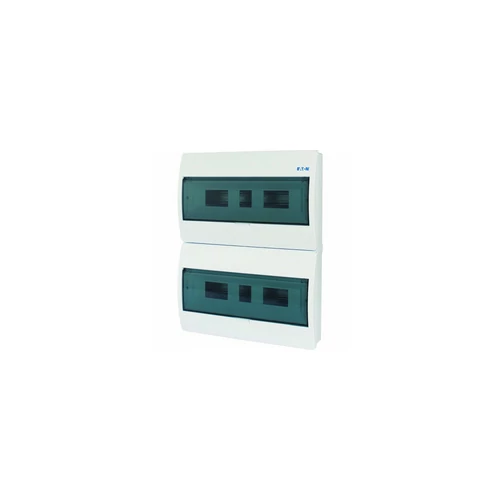 Kiselosztó  falon kívüli átlátszó ajtó 36 modul 2x18 IP42 fehér PE/N sín 280350 BC-O-2/36-ECO