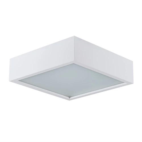 Mennyezeti lámpa, szögletes 3xE27 foglalattal, matt fehér 385x385x80mm fa kerettel MERSA 380-W/M  25678