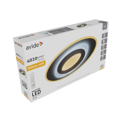 Mennyezeti lámpa LED 45W, 4020lm, rádiós távirányítóval 120° ADO3S-MAT-2.4G