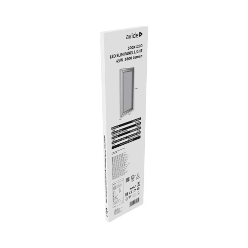 LED panel 40W téglalap alakú fehér 1196x295mm, 4000K, 4000lm, 220-240V, IP20, ABSLP30120-40W-NW-PRO