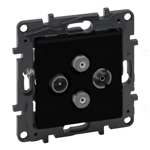Niloé Step antenna aljzat TV-R-SAT-SAT 4x végzáró 1.5dB/860MHz fekete 863582