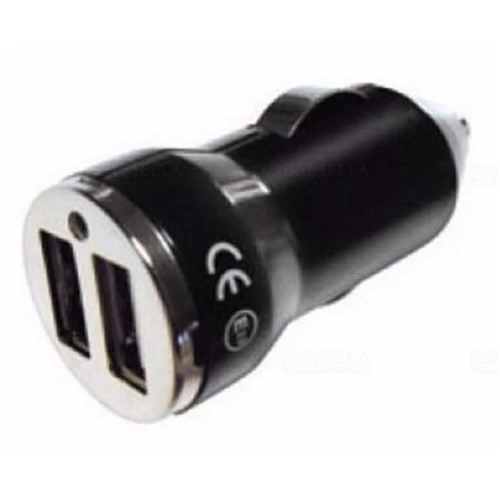 Autós szivargyújtó 2xUSB aljzattal fekete 5VDC 2,1A  50682