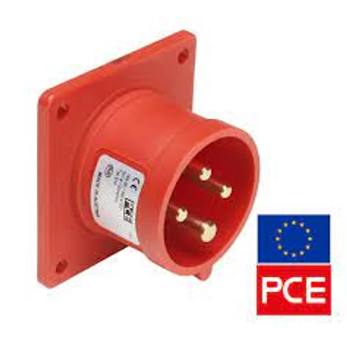PCE beépíthető dugvilla 16/4P 400V piros IP44 614-6 (Dfb-163)