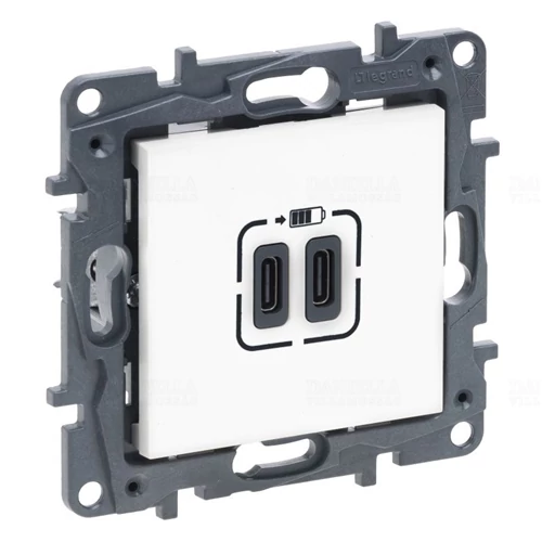 Niloé Step fehér 2xUSB-C töltőaljzat 5V 3A 15W 863139