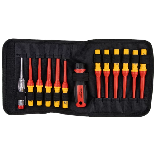 Csavarhúzó készlet 13db-os, cserélhető fejekkel 1000V CSET13